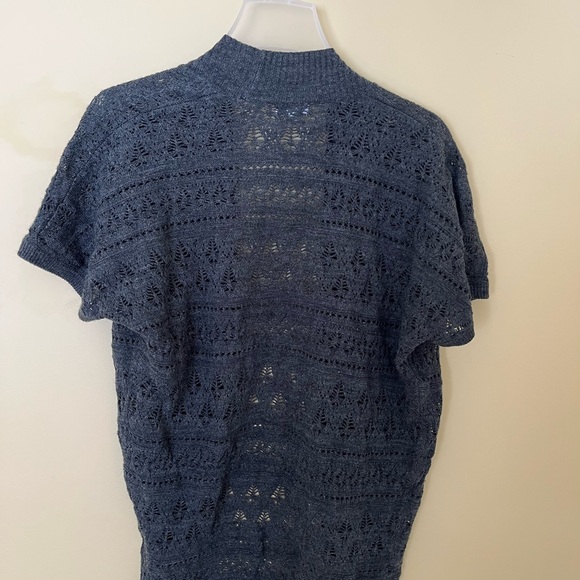 Kismet Charcoal Open-knit, Open-Front Cardigan, size small - Picture 2 of 11